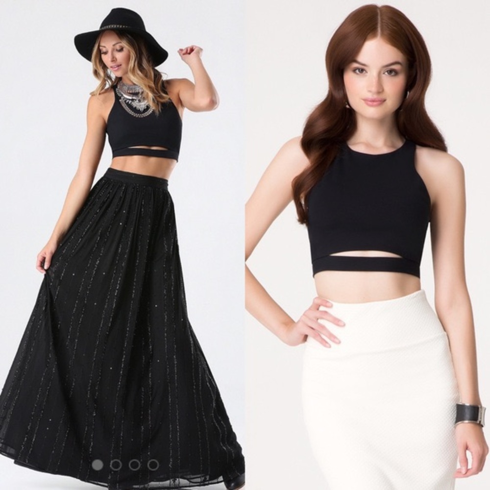 Bebe Slit Front Crop Too - Picture 3 of 7